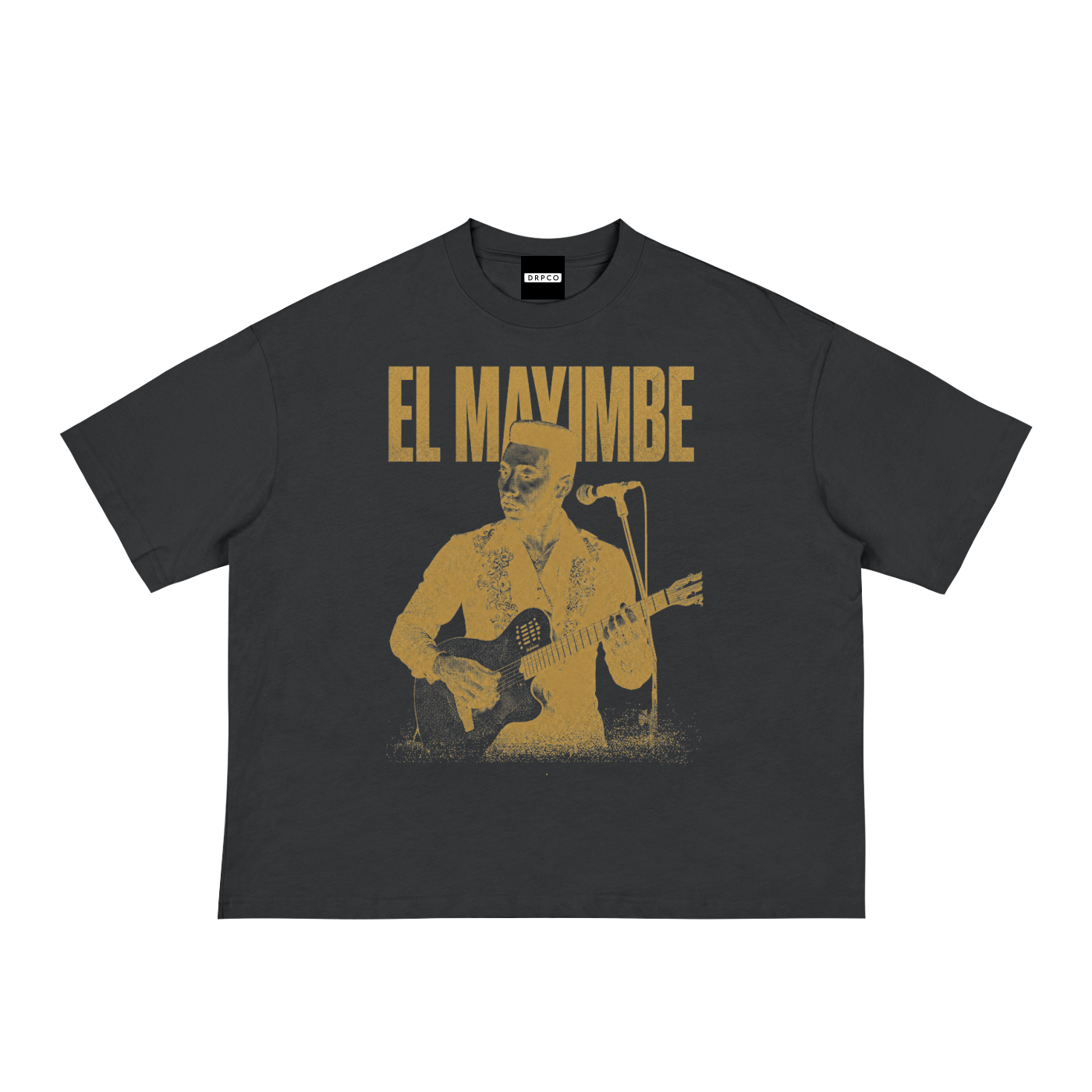 El Mayimbe Gold Boxy Tee – Black