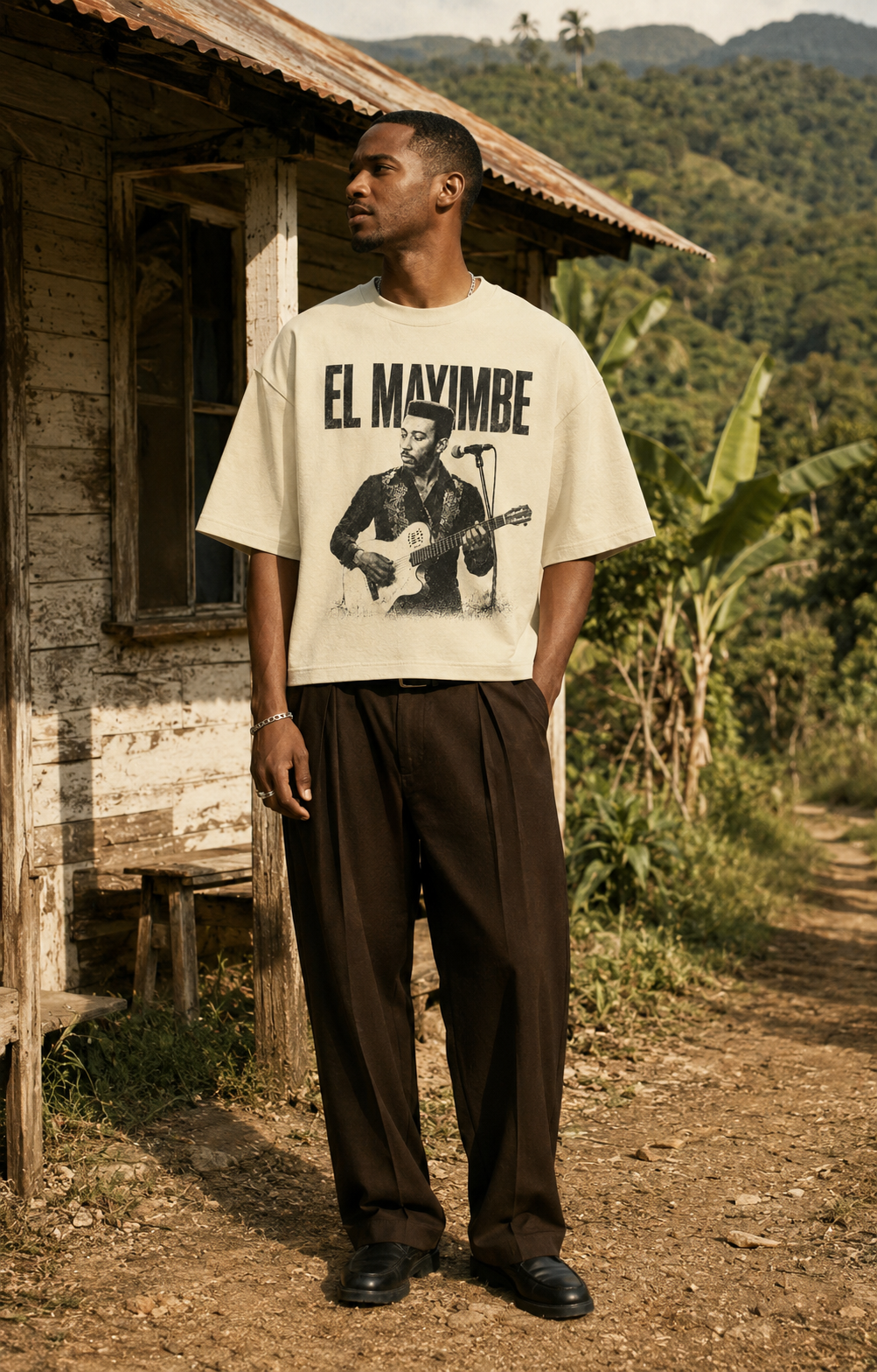 El Mayimbe Boxy Tee – Cream