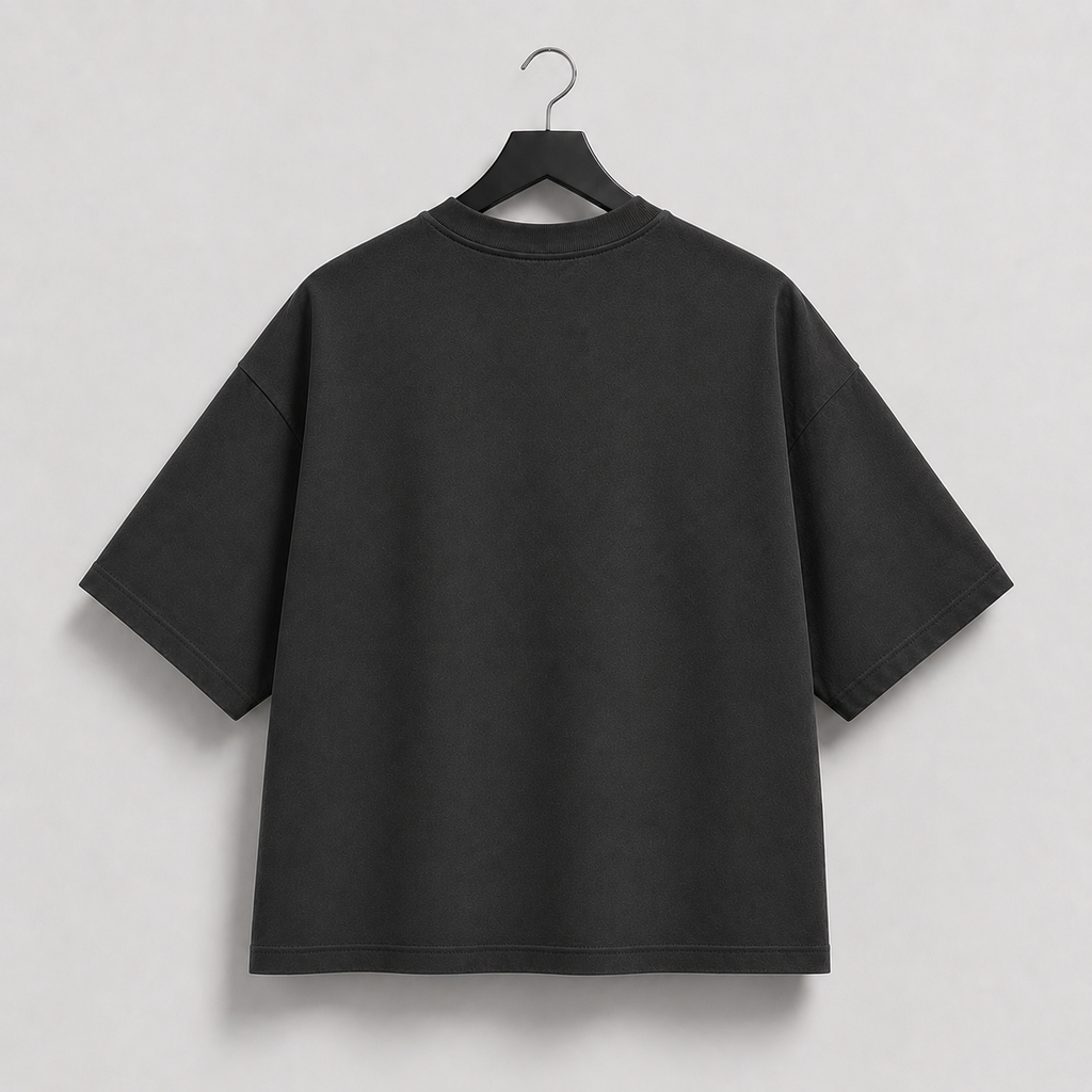 Flores de Herencia Boxy Tee – Black