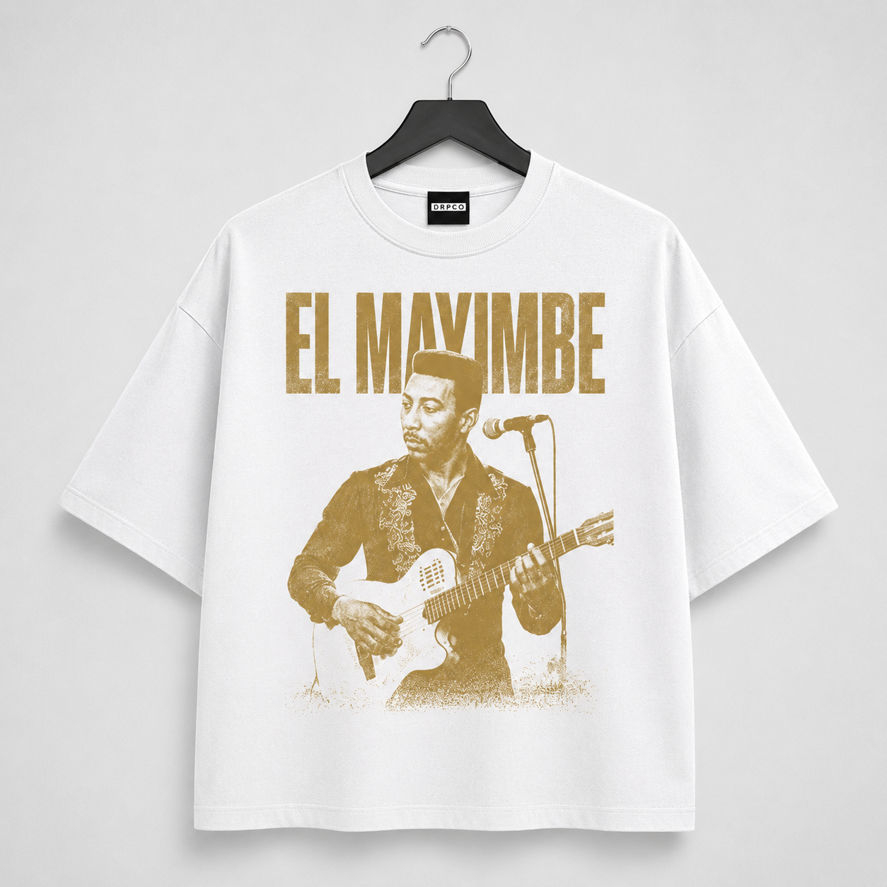 El Mayimbe Gold Boxy Tee – White