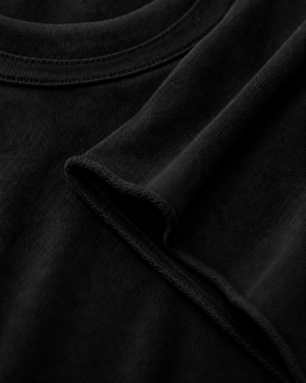 DRPCO Heritage Raw Edge Tee – Black