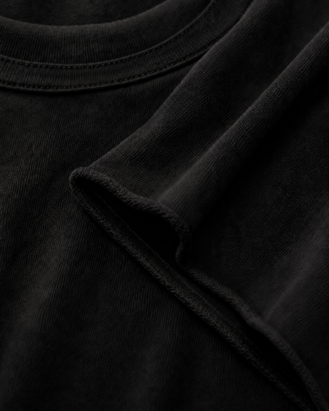 DRPCO Heritage Raw Edge Tee – Black