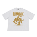 El Mayimbe Gold Boxy Tee – White
