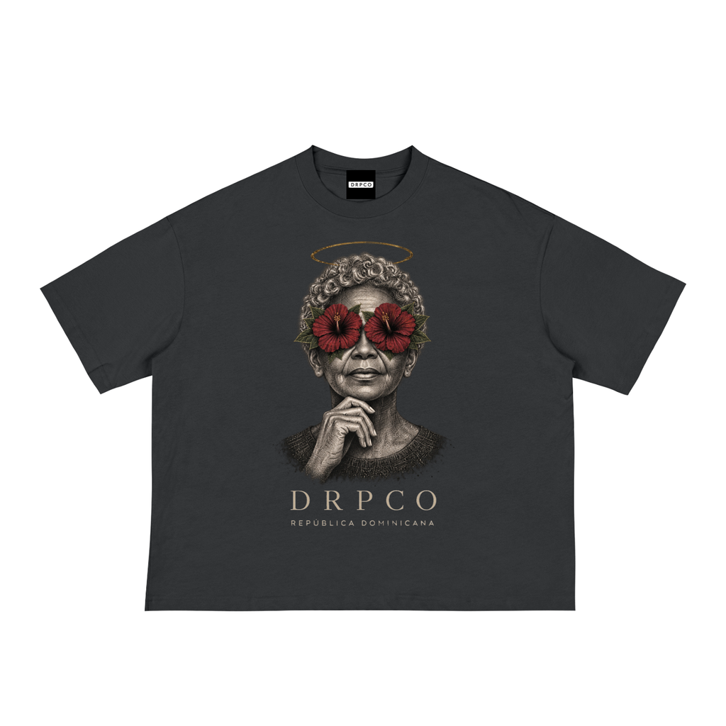 Flores de Herencia Boxy Tee – Black