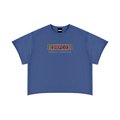 DRPCO Box Logo Raw Edge Tee – Vintage Blue.